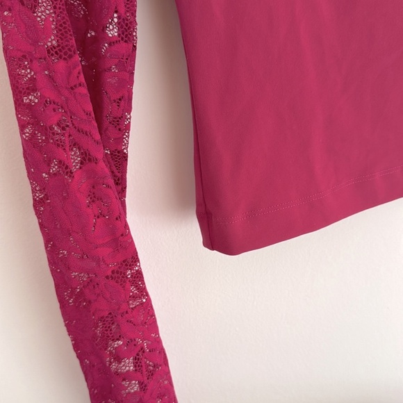 No Excuses Lace long Sleeve NWOT sangria - Picture 8 of 8